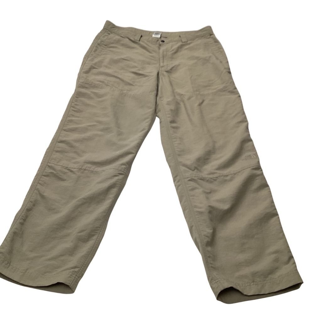 The North Face Mens Khaki Nylon Outdoor Hiking Cargo Pants Size 36